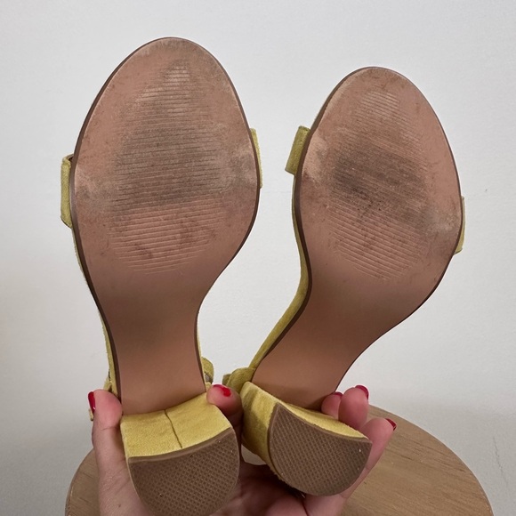 Steve Madden Women's Yellow Suede Heels - Picture 7 of 7